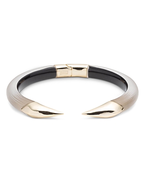 Alexis Bittar Pyramid Hinge Bracelet In Tan/gold