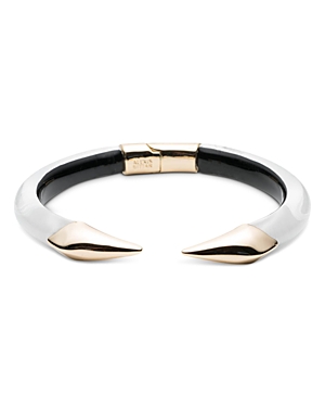 Alexis Bittar Pyramid Hinge Bracelet In Silver/gold