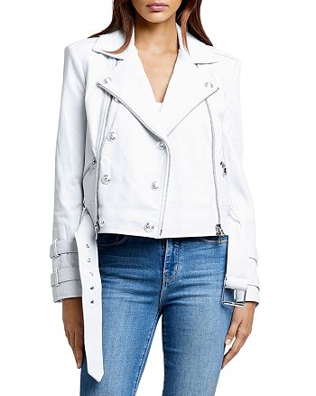 Bloomingdales Women Clothing Jackets Leather Jackets Billie Belted Leather Jacket 