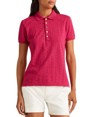 ralph lauren eyelet polo