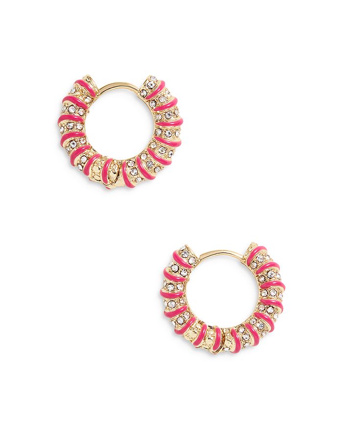 BAUBLEBAR Quinn Pavé & Color Stripe Hoop Earrings Bloomingdale's