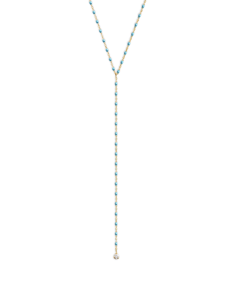 Gigi Clozeau 18k Yellow Gold Beaded Necklace In Turquoise/gold