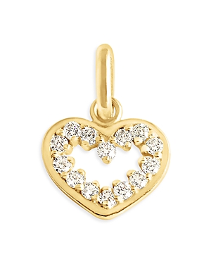 Gigi Clozeau 18K Yellow Gold Pirate Diamond Heart Pendant