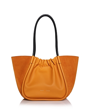 Proenza Schouler Large Ruched Leather Tote In Bronze