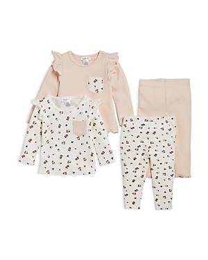 Bloomie's Baby Girls' Long Sleeve Tops & Trousers Set - Baby In Off White