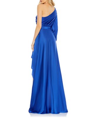 High Low One Shoulder Flowy Gown