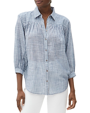 Michael Stars Robyn Striped Button-down Shirt In Stripe
