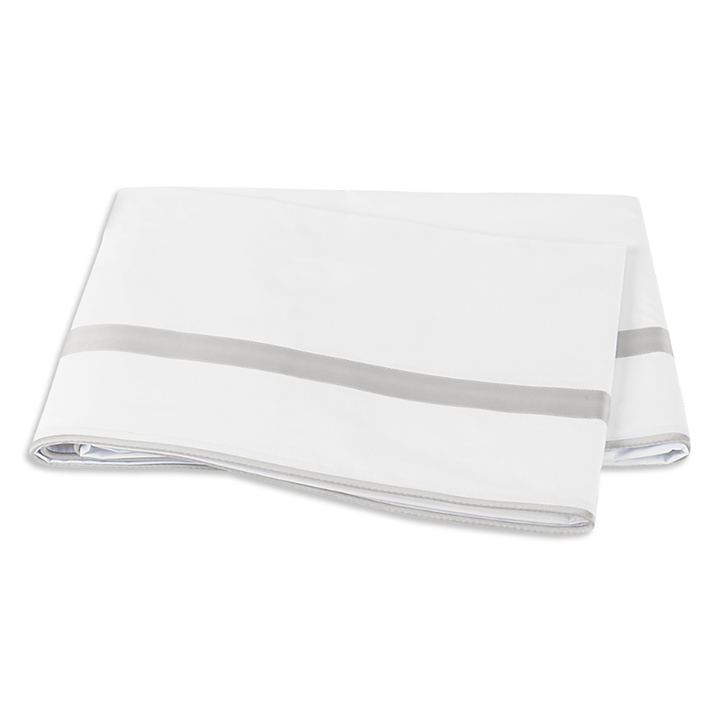Matouk Louise Flat Sheet, King In Silver