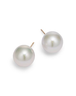 Cultured Freshwater Pearl Stud Earrings in 14K Yellow Gold 