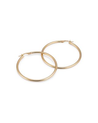 18K Yellow Gold Hoop Earrings