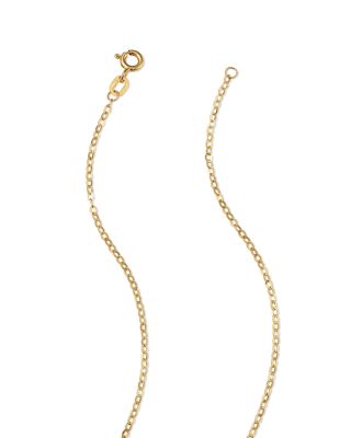 Flat Rolo Link Chain Necklace in 14K Yellow Gold, 18" 