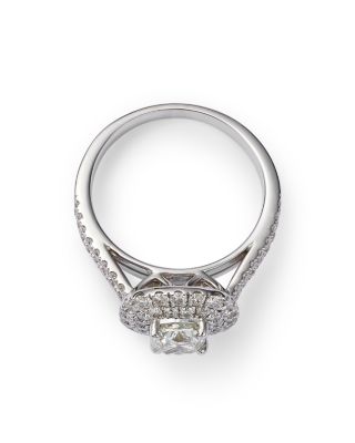 Cushion Cut Certified Diamond Engagement Ring in 18K White Gold, 2.0 tcw 