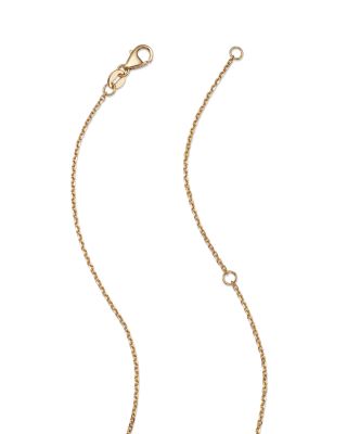 Diamond Bezel Solitare Necklace in 14K Gold, 0.05 tcw 