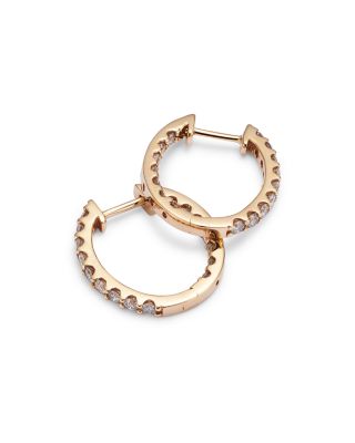 Diamond Inside-Out Oval Hoop Earrings in 14K Yellow Gold, 1.0 tcw 
