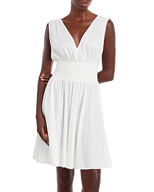 REBECCA TAYLOR SLEEVELESS SMOCKED DRESS