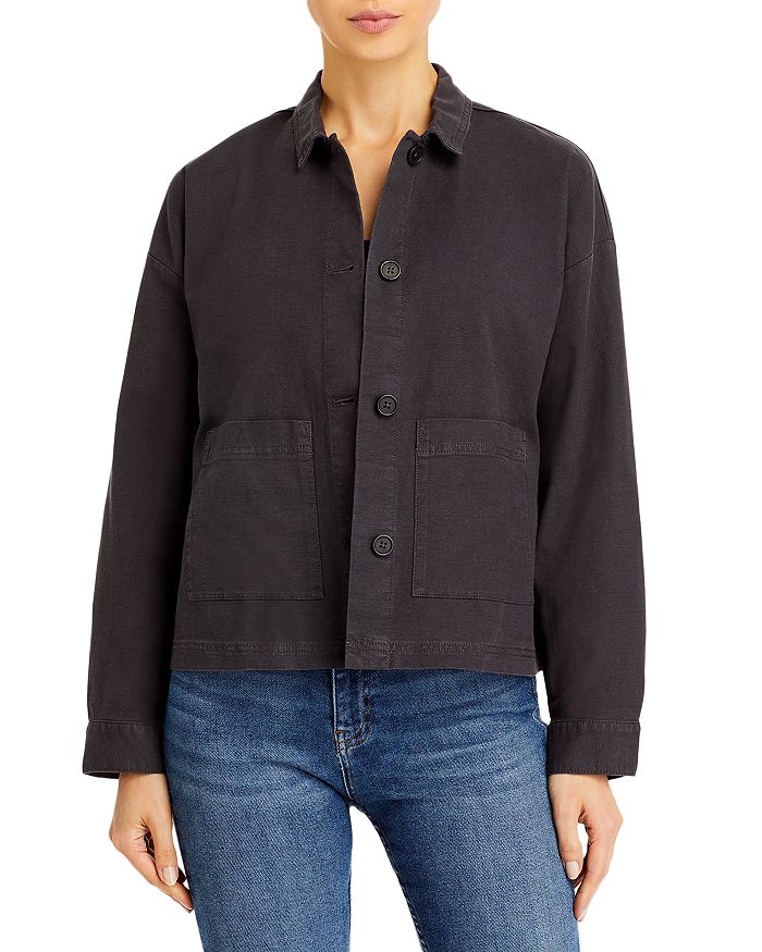 Eileen Fisher Collared Boxy Jacket | Bloomingdale's