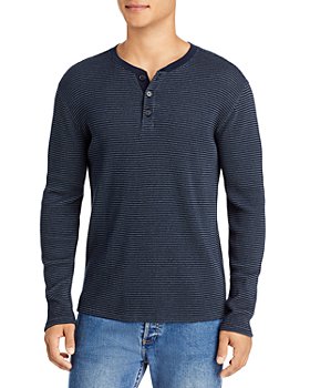 Vince - Thermal Striped Long Sleeve Henley