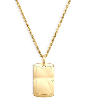 Bloomingdale's - Men's Dog Tag Pendant in 14K Yellow Gold  - 100% Exclusive