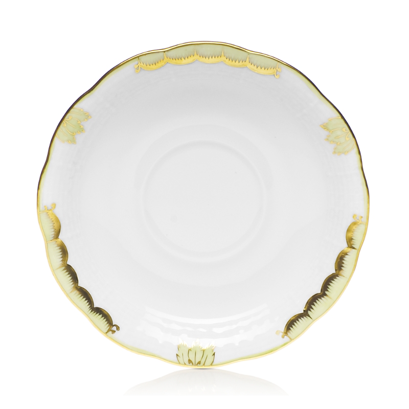 Herend Princess Victoria Tea Saucer In Green