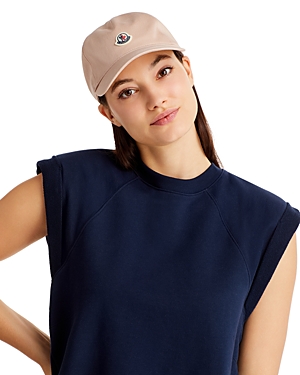 Moncler Logo Patch Baseball Cap In Pink
