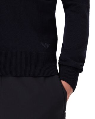 Wool Solid Slim Fit V Neck Cardigan 