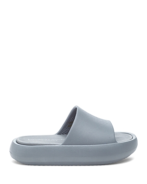J/slides Women's Squish Platform Slide Sandals In Grey Eva