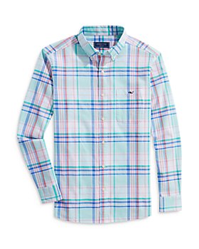 HIENAJ Mens Casual Printed Long Sleeve Shirt Button Down Multicolored Slim Fit Shirts