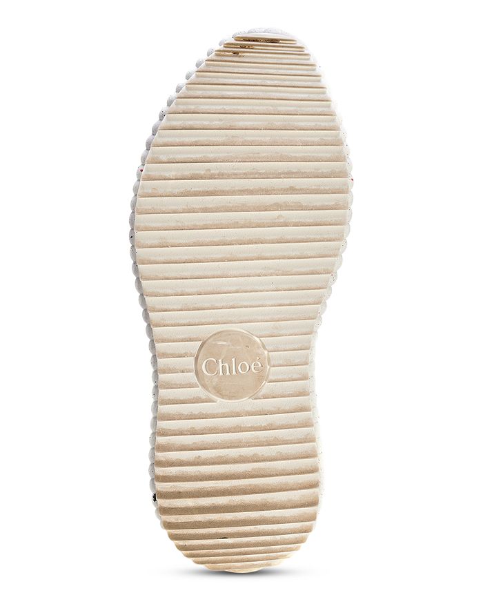 Shop Chloé Women's Nama Woven Platform Low Top Sneakers In White