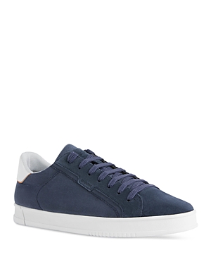 Geox Men's Pieve Suede Low Top Sneakers In Navy