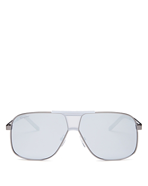 Salvatore Ferragamo Men's Brow Bar Aviator Sunglasses, 63mm
