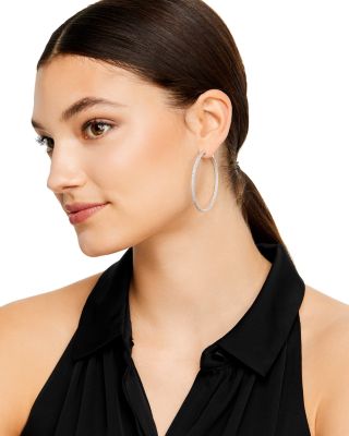 big hoop diamond earrings