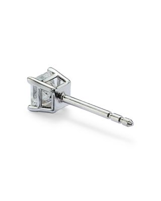 Diamond Princess-Cut Studs in 14K White Gold, 0.50 tcw 