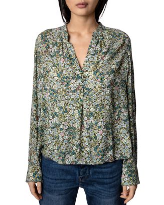 Zadig & Voltaire Tink Floral Print Blouse | Bloomingdale's