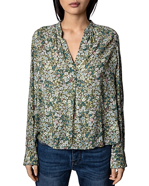 ZADIG & VOLTAIRE TINK FLORAL PRINT BLOUSE