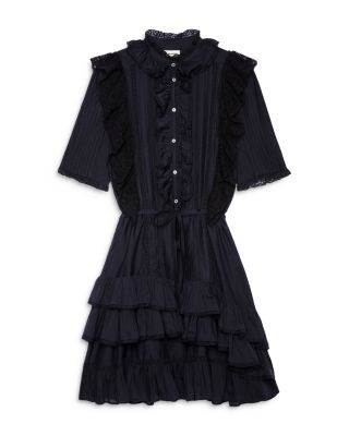 Zadig & Voltaire Ranky Ruffle Lace Trim Dress | Bloomingdale's