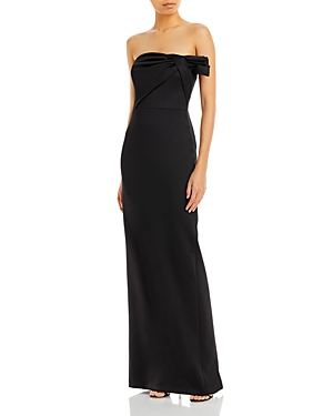 BLACK HALO DIVINA STRAPLESS EVENING GOWN