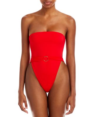 strapless cutout one piece