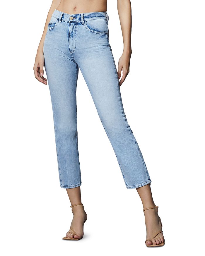 DL1961 Patti Straight High Rise Vintage Ankle Jeans in Jet Stream | Bloomingdale's