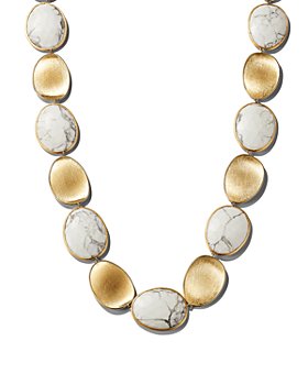 Marco Bicego - 18K Yellow Gold Lunaria Howlite Petal Necklace, 17.75" - 150th Anniversary Exclusive