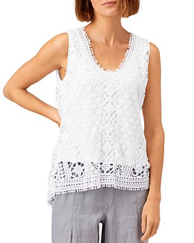 Theory Crochet Large Tank Top Light Gray Cashmere Blend Knit Sleeveless Women’s