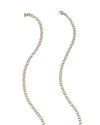 18K Yellow Gold Oval Link Chain Necklace, 24"