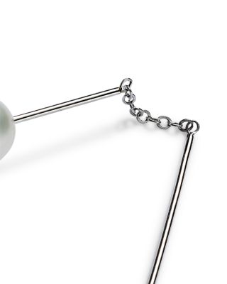 Sterling Silver and Cultured Freshwater Pearl Threader Earrings, 9mm 