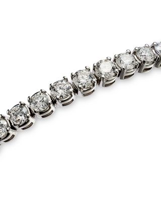 Certified Diamond Tennis Bracelet in 14K White Gold, 10.0 tcw 
