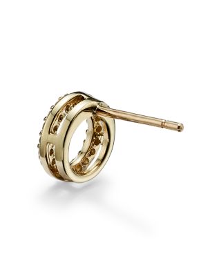 Diamond Circle Stud Earrings in 14K Yellow Gold, .20 tcw &nbsp;