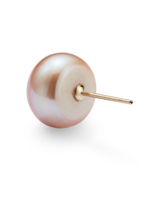 Pink Cultured Freshwater Pearl Stud Earrings in 14K Yellow Gold
