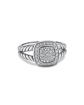 David Yurman - Sterling Silver Petite Albion® Diamond Pavé Ring