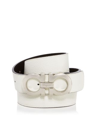 ferragamo mens belt white