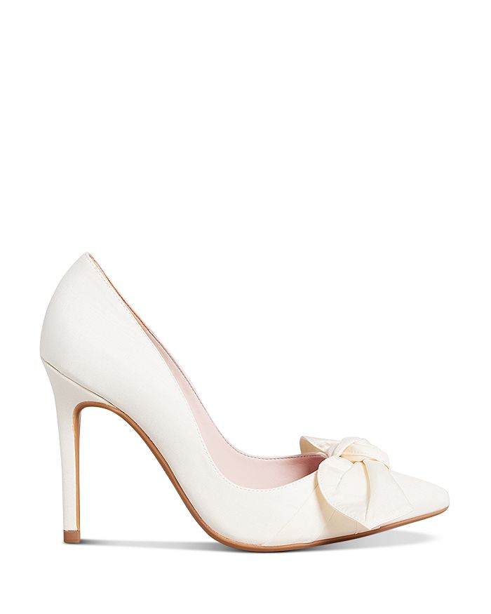 Ted Baker Women's HYANA-Moire Satin Bow 100mm Court Pumps | Bloomingdale's