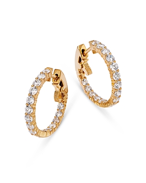 Bloomingdale's Diamond Inside Out Hoop Earrings in 14K Yellow Gold, 2.0 ct. t.w. - 100% Exclusive