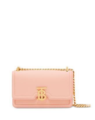 【BURBERRY】MINI TB CROSSBODY BAG Burberry Black Grained Leather Mini TB Shoulder Bag